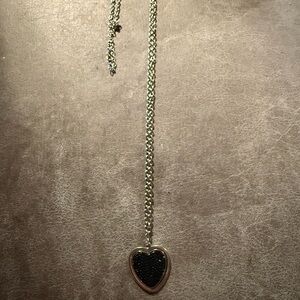 Elegant Silver Heart Pendant Necklace